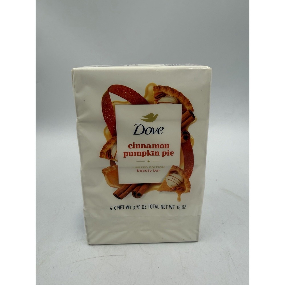 DOVE Bar Soap CINNAMON PUMPKIN PIE - 4 Bars NEW SEALED